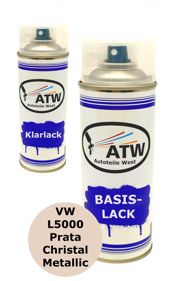 Autolack für VW L5000 Prata Christal Metallic +400ml Klarlack Set
